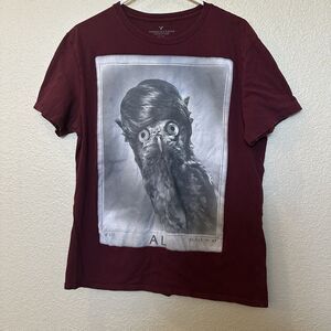 American Eagle T-shirt Al The owl Photograph Graphic Print Large Men’s Unisex